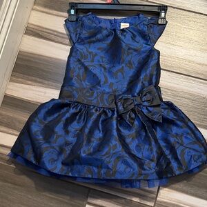 Gymboree Royal Blue and Black Floral Dress